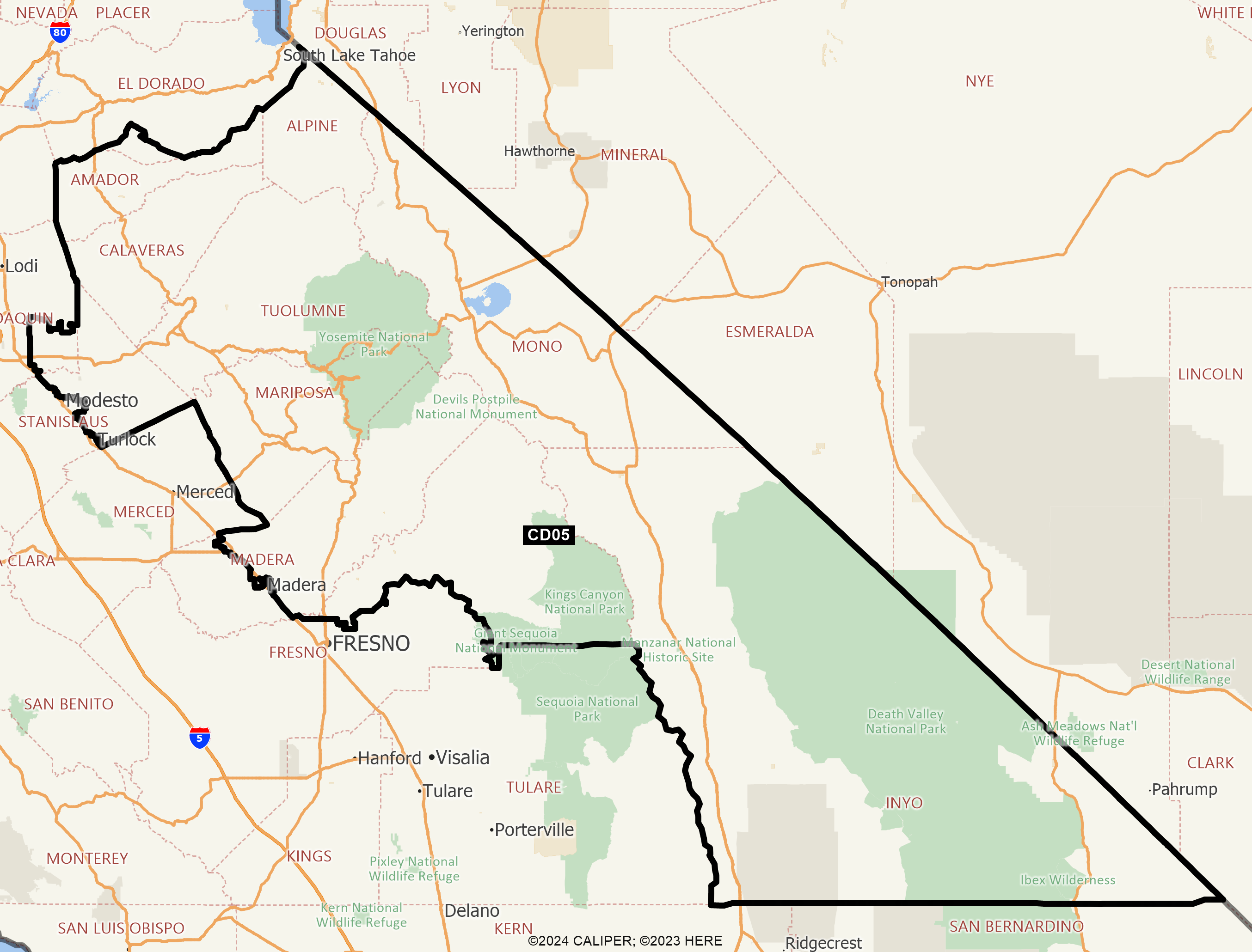 Map of California 2025 Congressional District 05