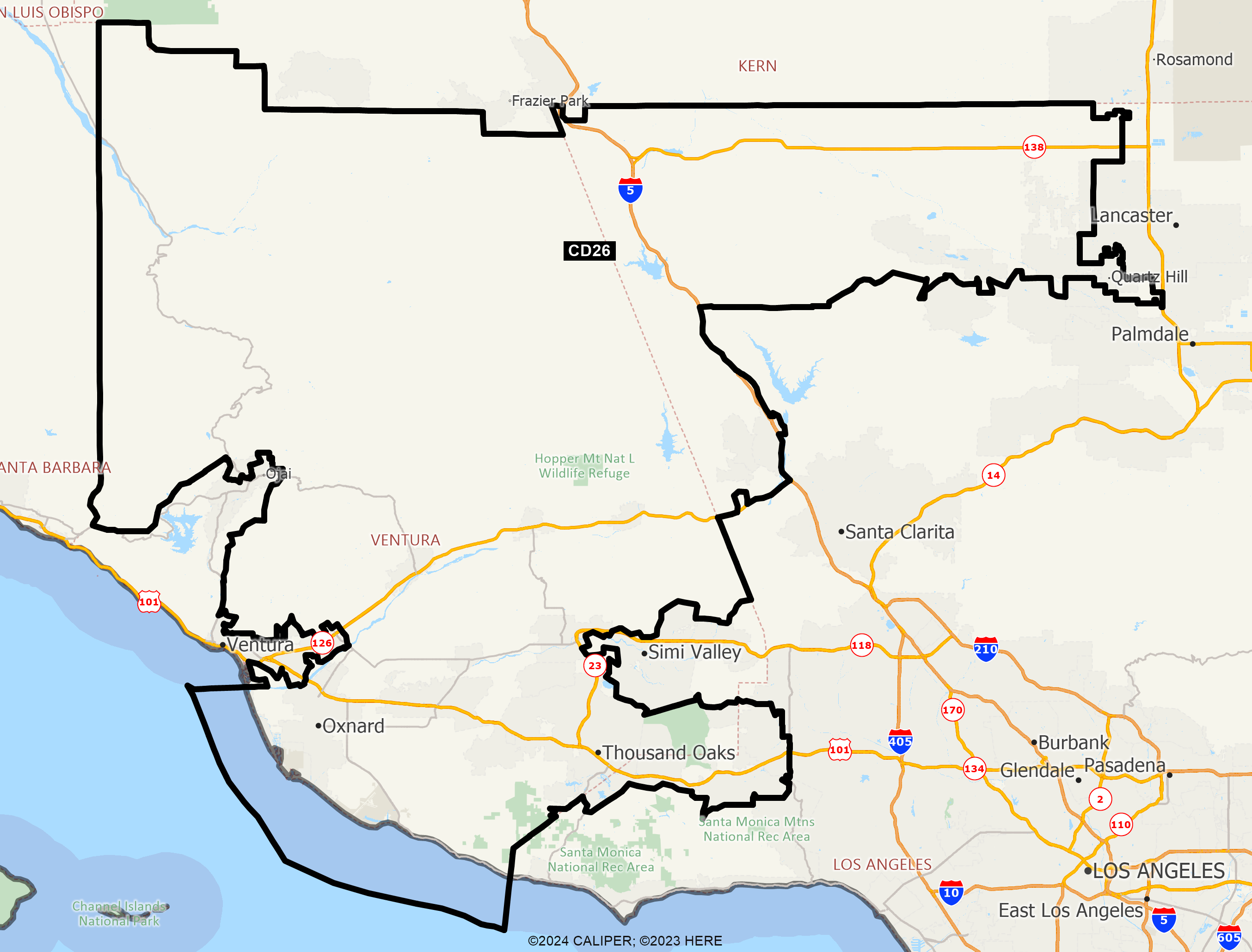 Map of California 2025 Congressional District 26