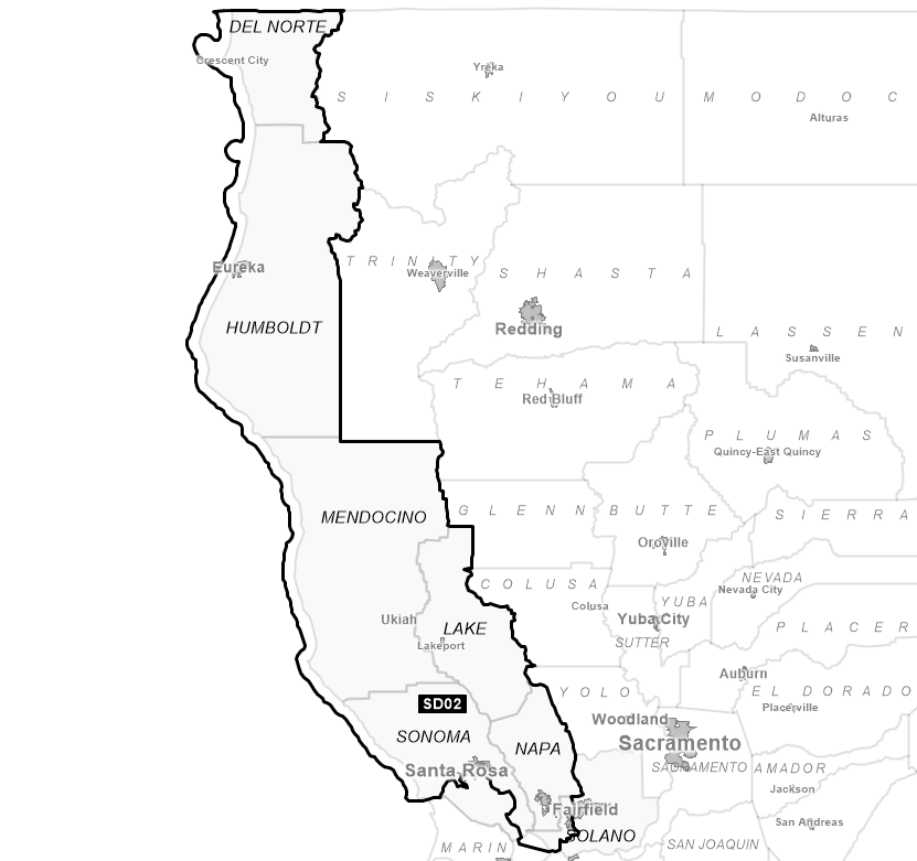 Map of Senate District 01 (1992)