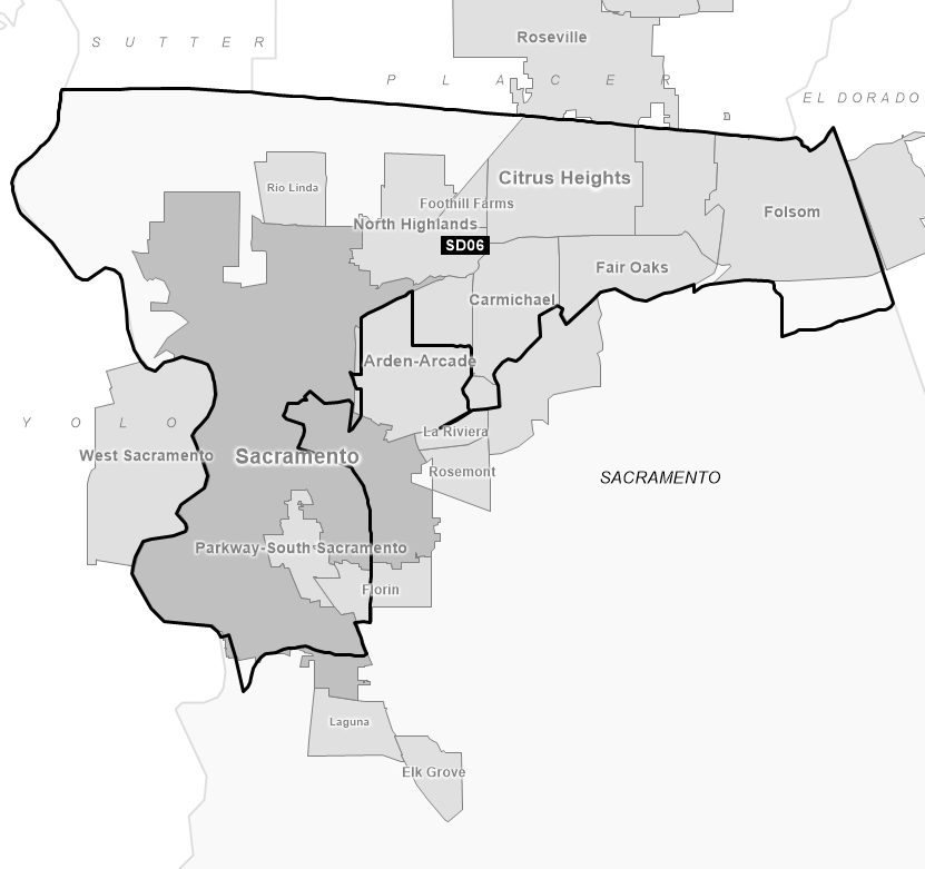 Map of Senate District 06 (1992)